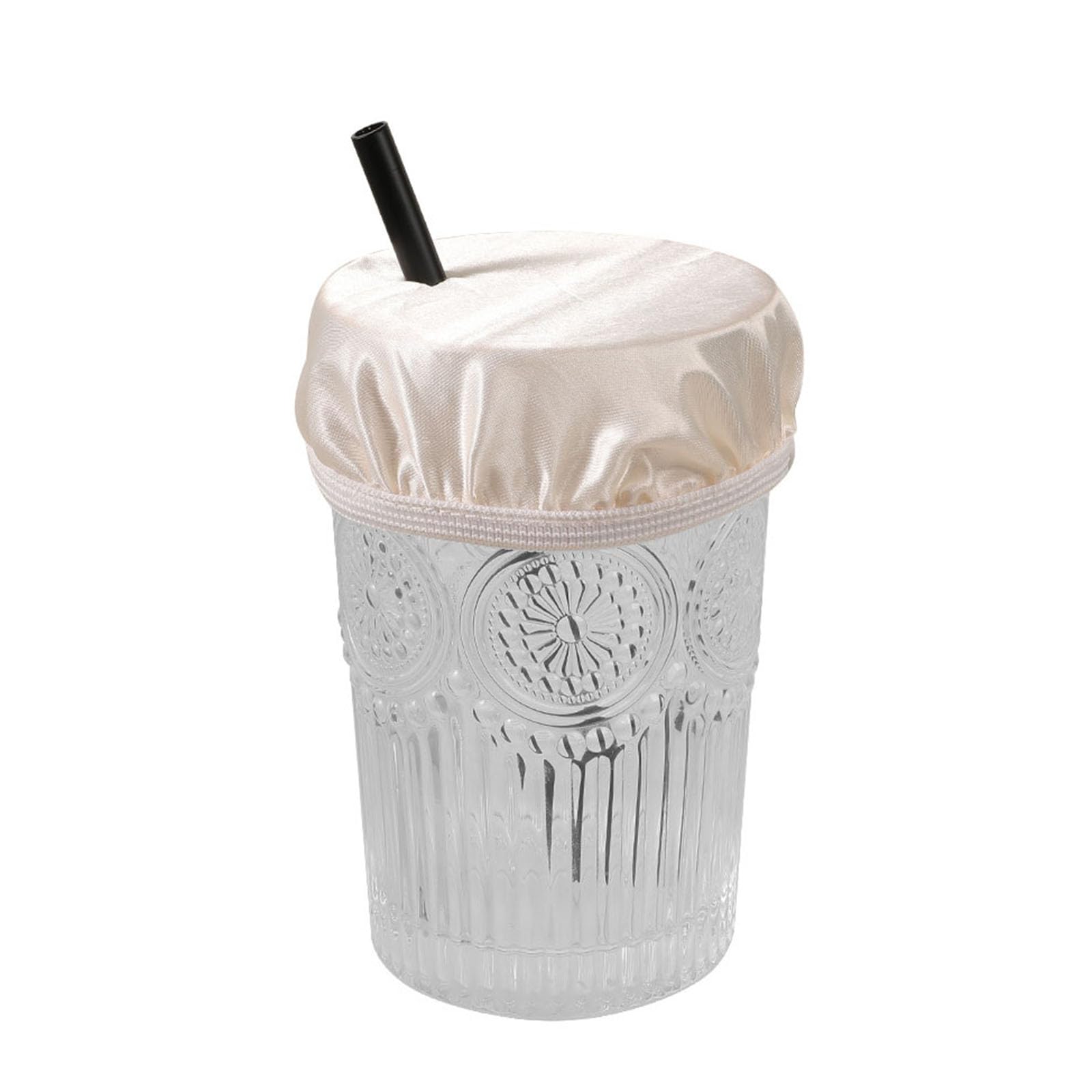XuQiZZpp Nightclub Anti-drop Cup Cover Leak Sealed Lid with Straw Hole Dustproof Accessories for Drink Protector Lids