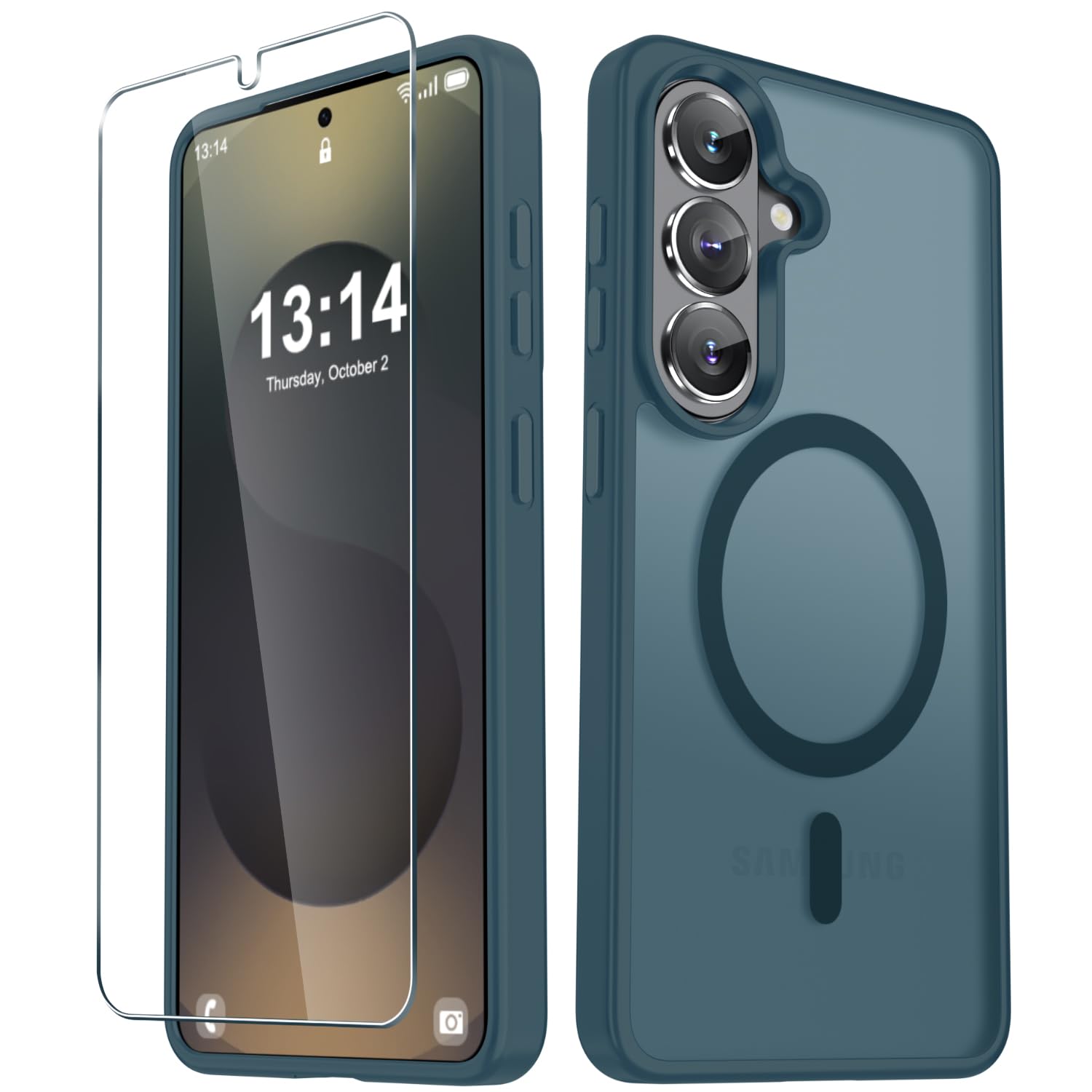 YENAPOON for Samsung Galaxy S26+ Plus Case, Matte Magnetic Phone Cover, Lavender Gray
