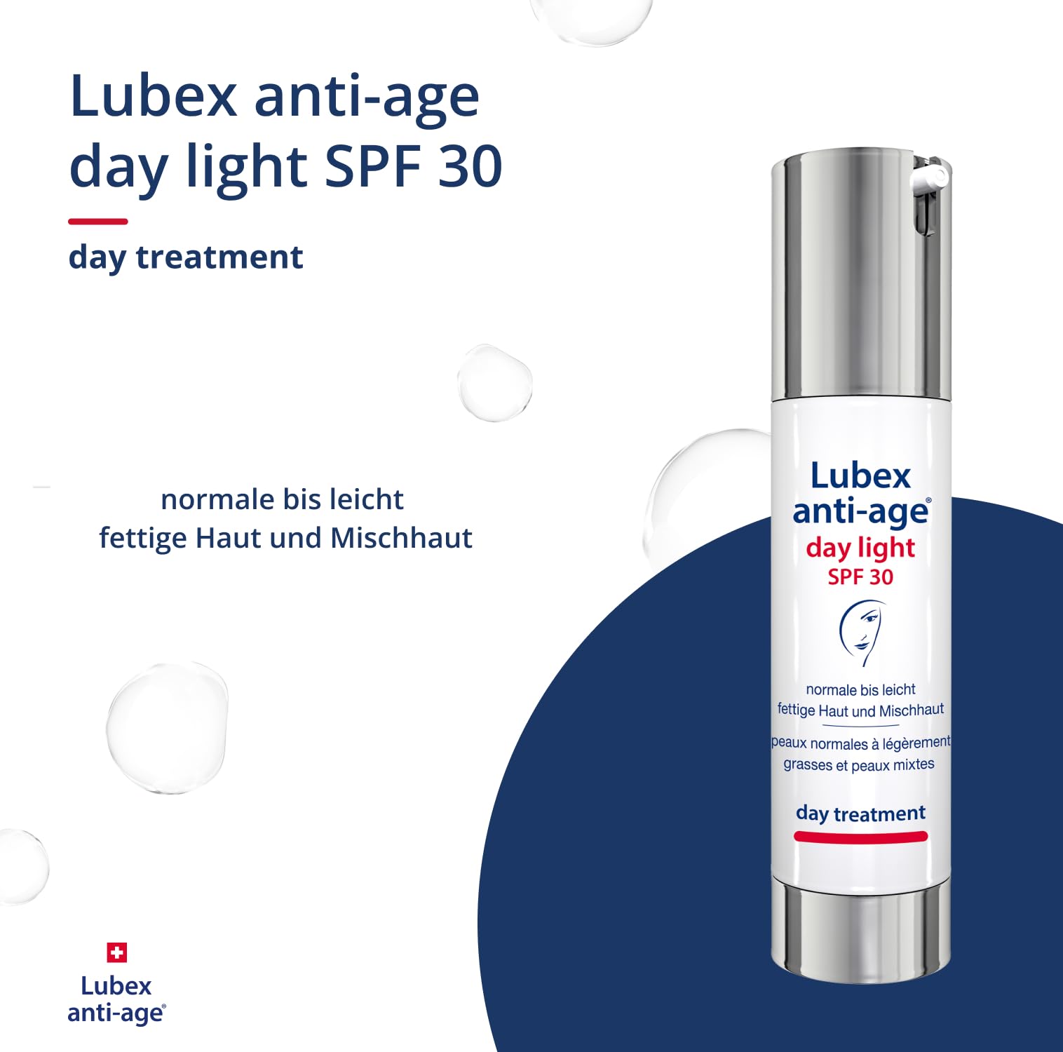 day light SPF 30 – Tagespflege mit UVA- & UVB-Schutz, für normale bis leicht fettige Haut und Mischhaut, hergestellt in der Schweiz, 50ml