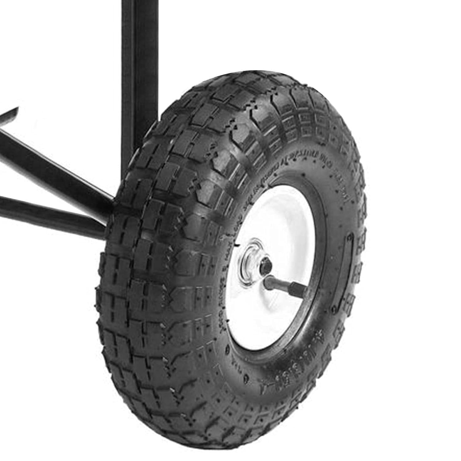2 Stück Schubkarrenräder 10""(25,4 cm) 4.10/3.50-4 Vollgummireifen | Pannensicher, verschleißfest, Ersatzräder für Handwagen, Sackkarren, Gartenwagen, Industriereifen