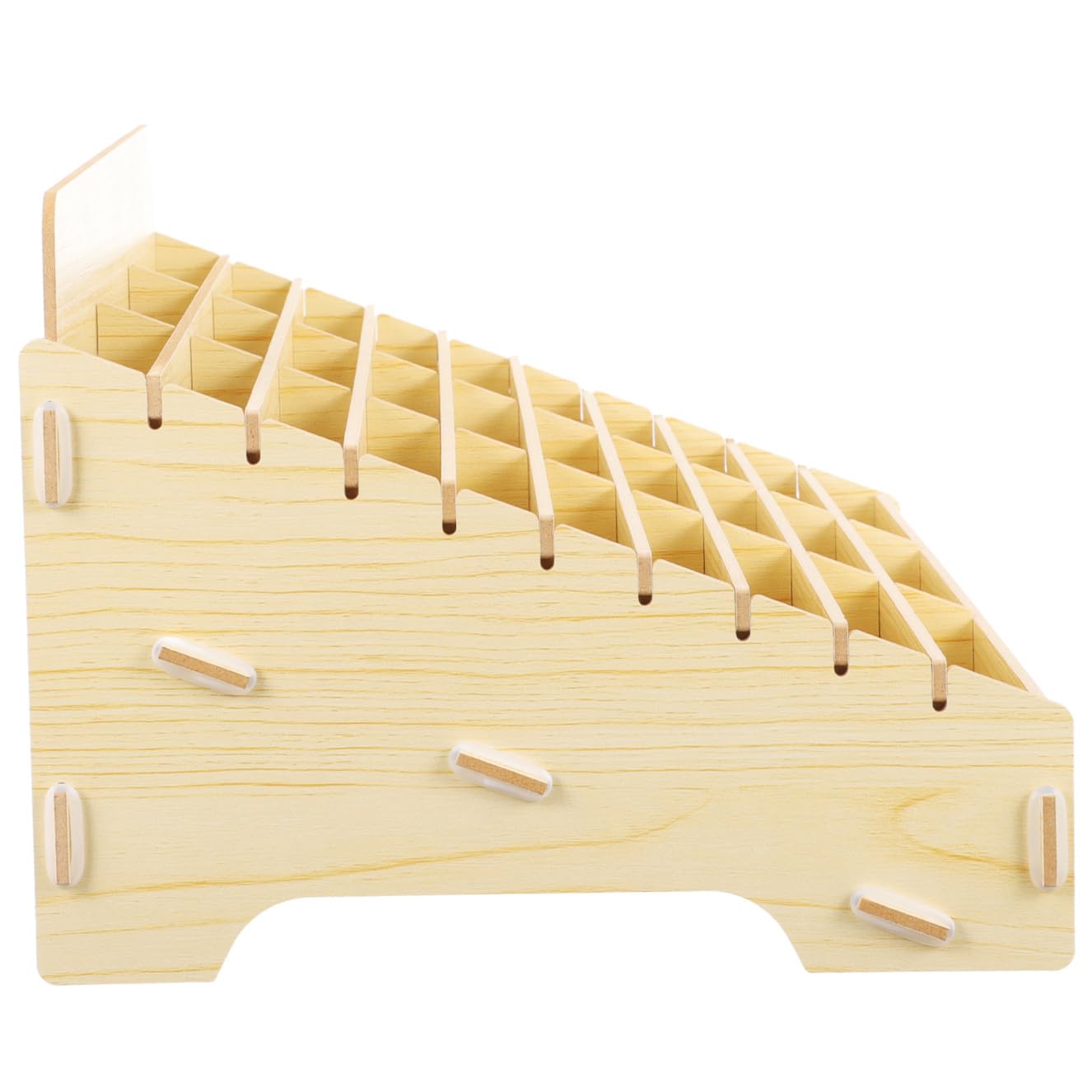 SUPVOX Contenitore da Tavolo in Legno 30 Scomparti, Scatola Portaoggetti per Ufficio e Casa, Organizzatore da Scrivania per Insegnanti e Gestione Telefono, Design Liscio e Finitura