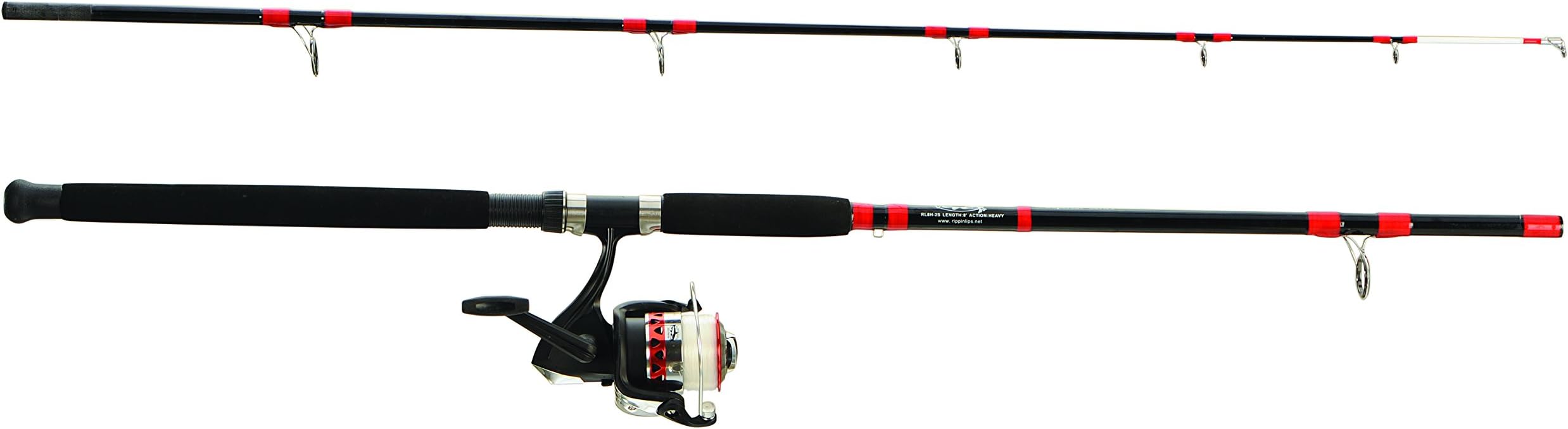 Rippin Lips Super Cat Spinning Rod with Glow Tip Combo, 8-Feet/Heavy