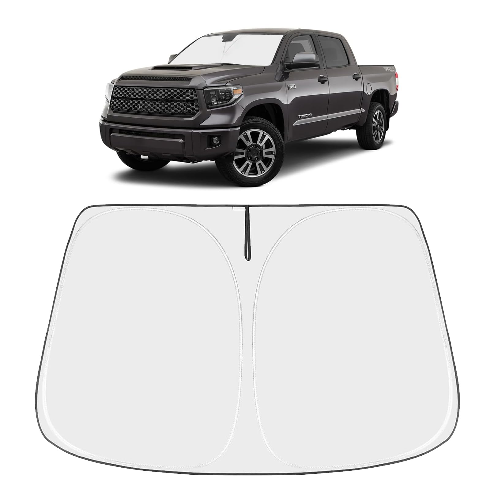 Proadsy Custom Fit Car Windshield Sun Shade for 2007-2021 Toyota Tundra