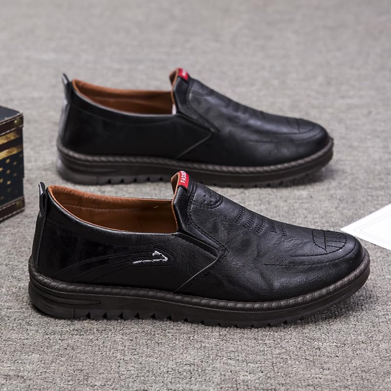 Men's Fashionable Slip-on Shoes - Perforated for Ventilation, Lightweight and Comfortable. One-Piece Design. Suitable for Outdoor Activities and Daily use.2