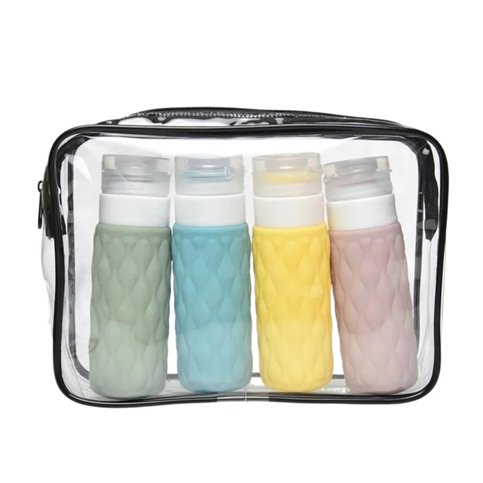 ZHSOAO 100ml Silicone Travel Multicolour Cosmetic Bottles Empty Container Leakproof Refillable Bottle For Shampoo Conditioner Lotion for Travel