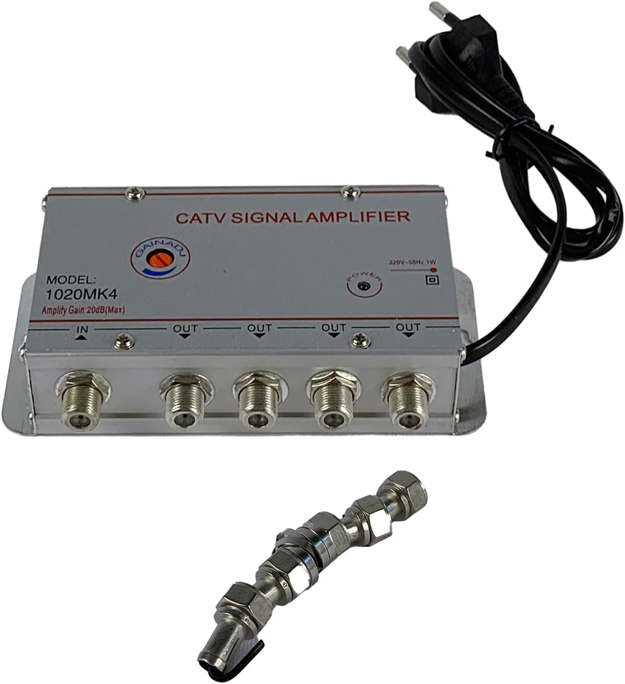 SQUADO Amplificateur de signal CATV 4 sorties 20 dB 220 V