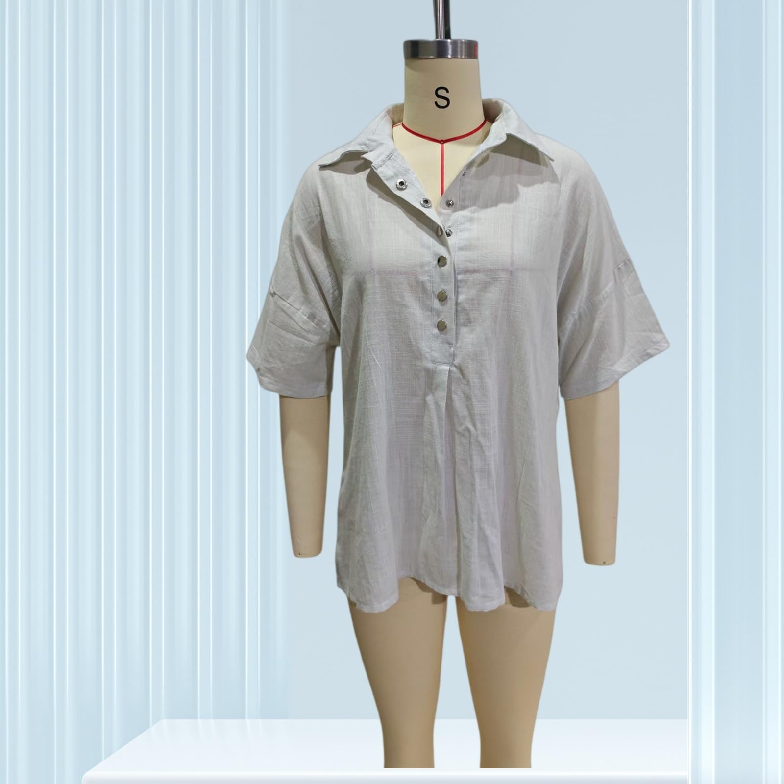 Polos de Lino para Mujer, Moda de Verano 2026, Blusas de Manga Corta con Botones, Estilo Casual y Moderno, Ideales para Vacaciones