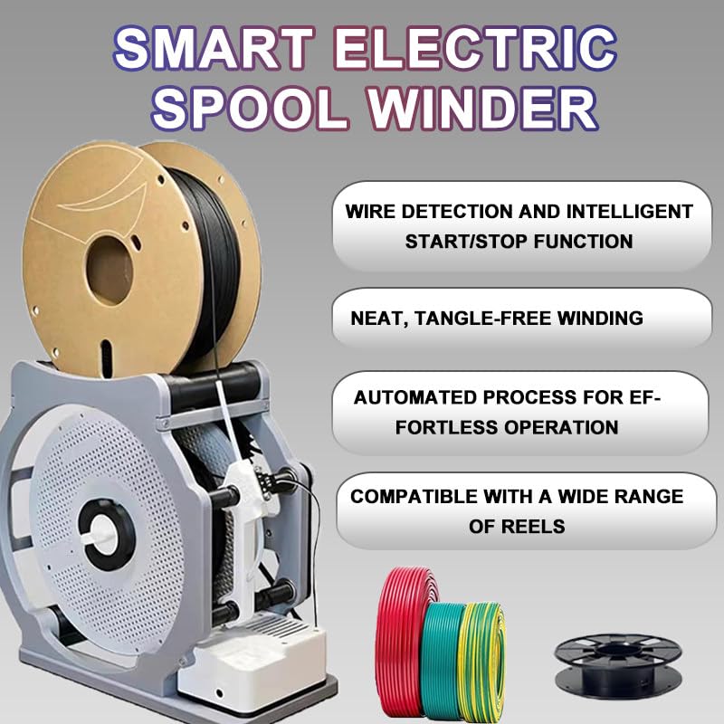 Avanto a vento elettrico Auto Start Stop Universale 1kg Rewinder per il filo di saldatura del filamento Groviglio Sensore intelligente telaio in metallo Industriale Uso domestico Efficiente Respooling