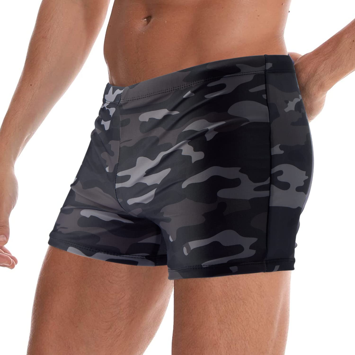 Arcweg Badehose Herren Eng Kurz Badeshorts mit Tunnelzug Schwimmhose Peinlichkeit Vermeidendes Pad Wassersport Kurze Hose UV Schutz Jungen Schwimmwear