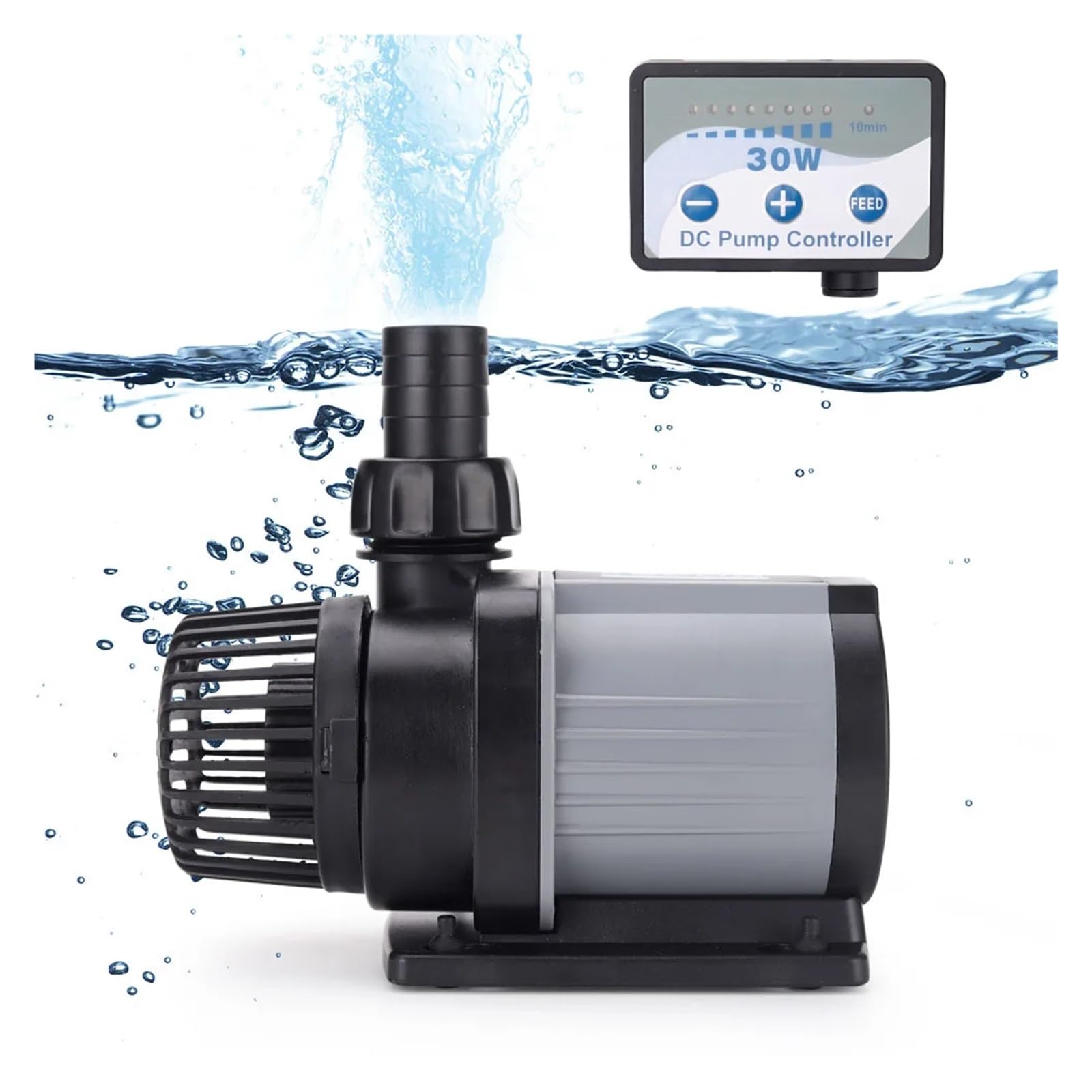 Regulowana mała pompa zanurzeniowa DC 24 V, pompa zanurzeniowa z regulowanym przepływem, do akwarium, ciche, energooszczędne pompy (24 V, 12 W-1200)