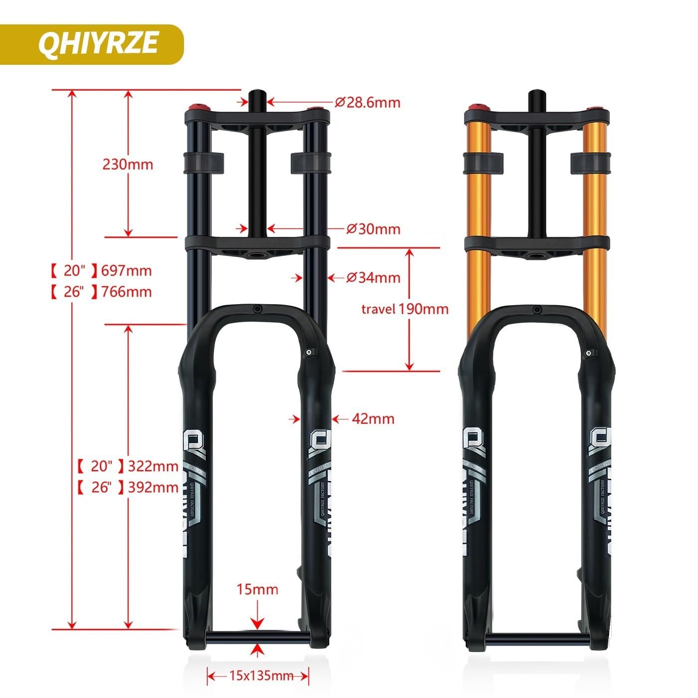 Amazon.co.jp: HOMSXPAC 20/26インチ E-Bike エア ダブルクラウン 4.0
