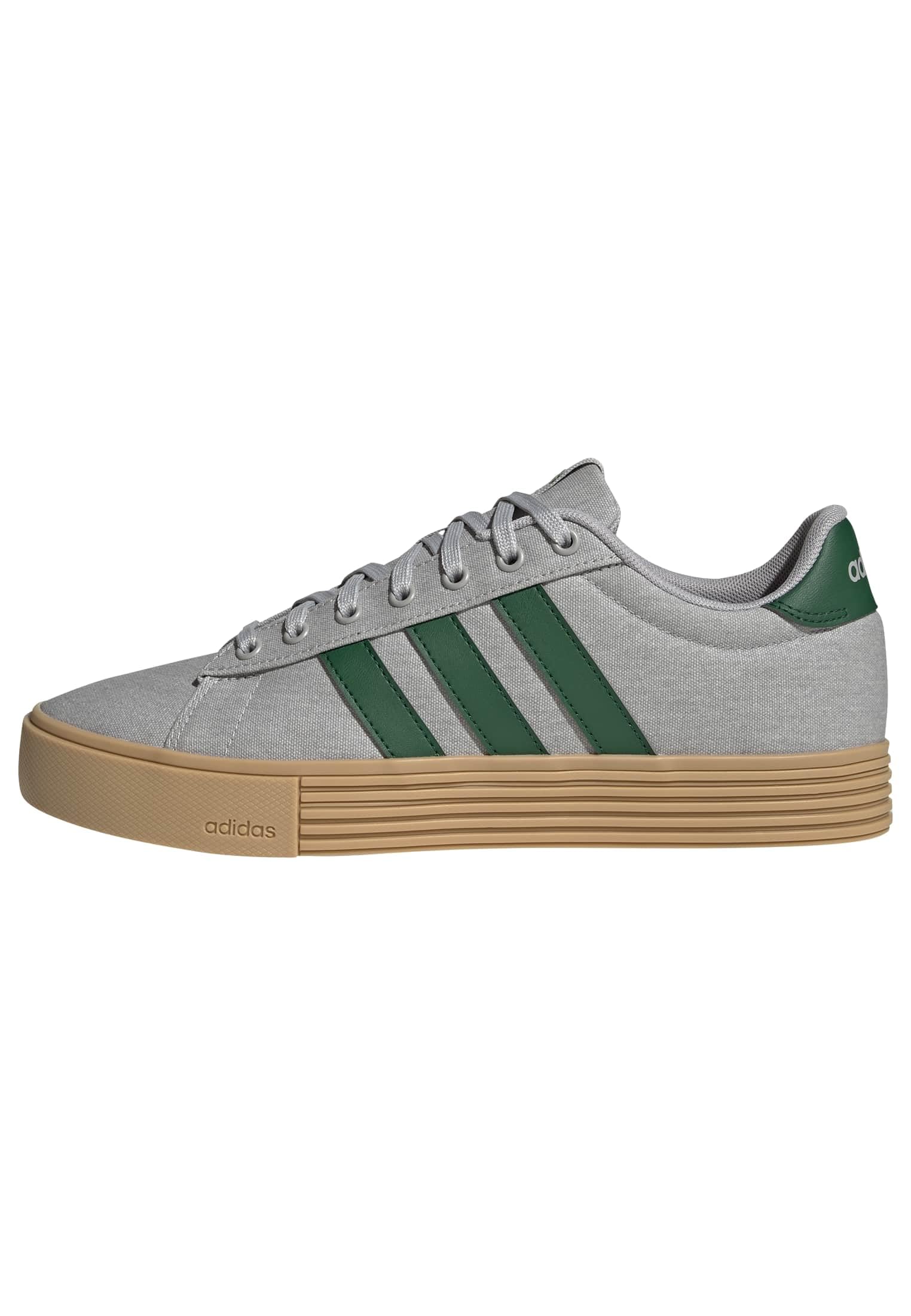 adidas Men's Daily 4.0 Shoe 10 Women/9 Men Grey/Gum/Collegiate Green