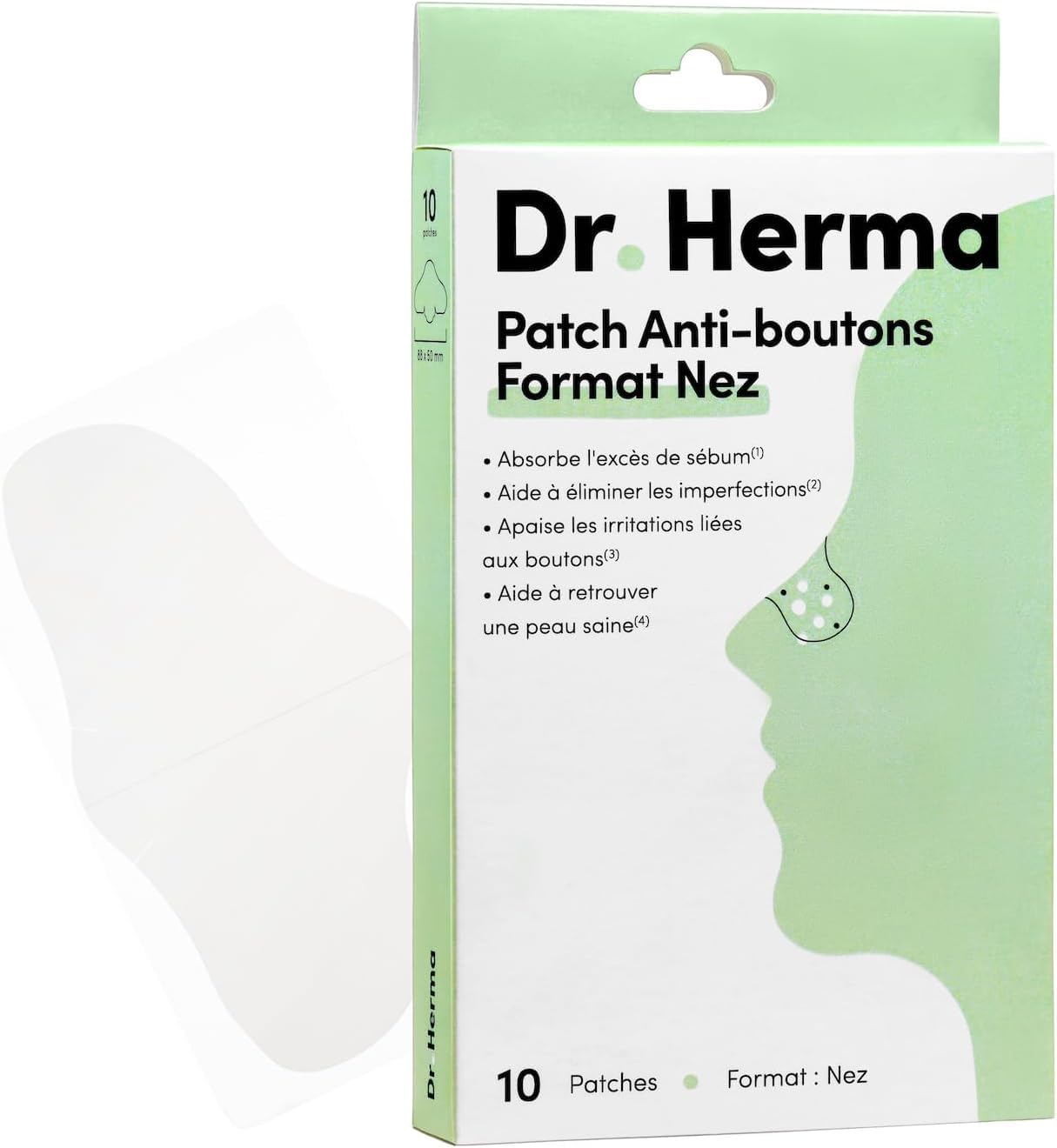 Dr Herma Parche Anti Granos, Parche Invisible para Acné - Resultados en 6 a 8 horas - Probado bajo control dermatológico - Ácido Salicílico, Hidrocoloides, Aceite de Árbol de Té - Caja de 24 parches