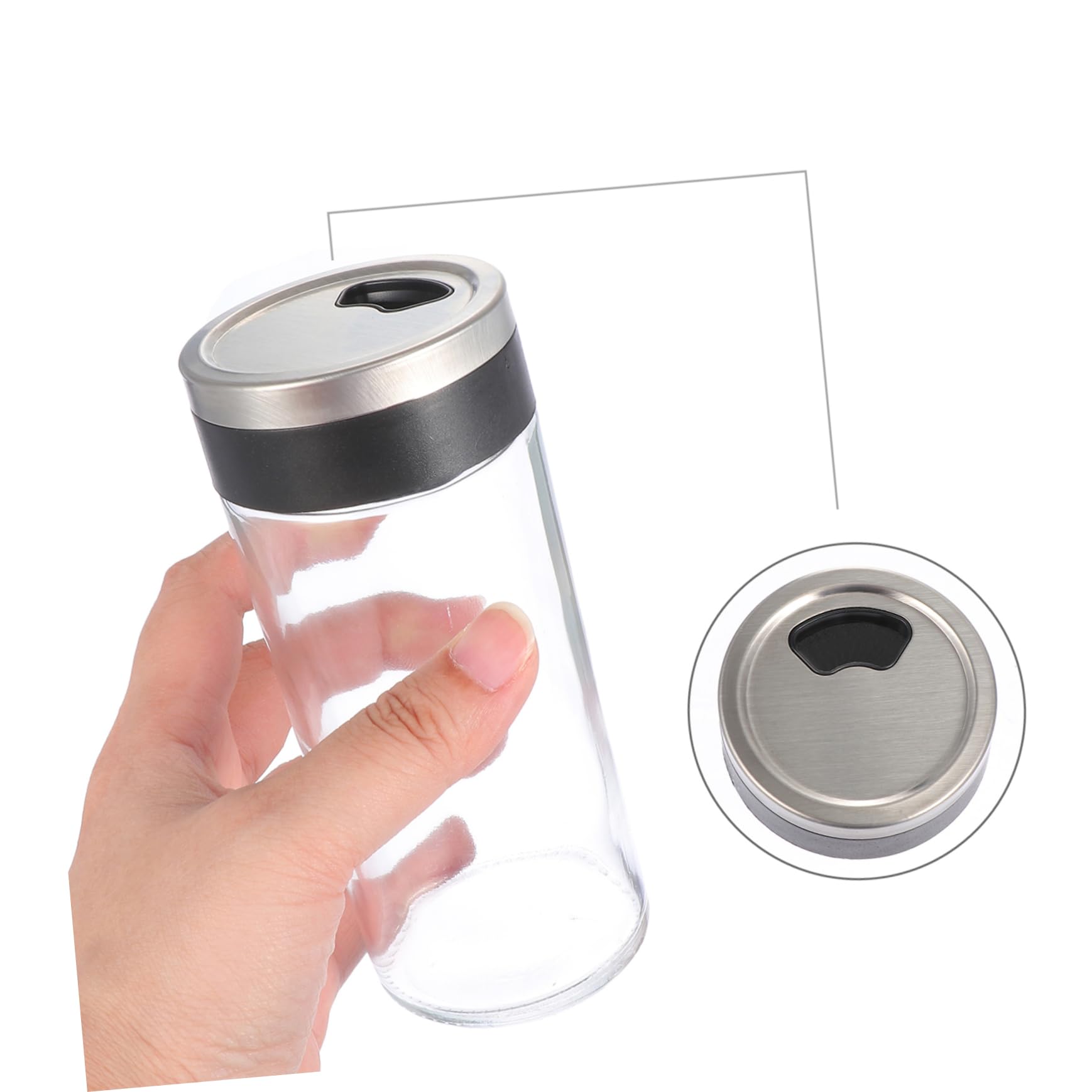 COLLBATH 4 Stück Gewürzflaschen Aus Glas 150 Ml Mit Drehbarem 3-loch Verschluss Vielseitig Für Salz Pfeffer Zucker Praktische Küchen Aufbewahrung