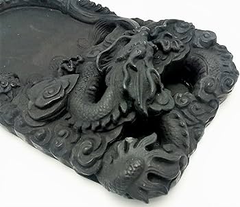 端硯　竹に龍　石眼硯1573g+箱822g 希少 端硯 竹に龍 石眼硯1573g+箱822g 希少 端硯 竹に龍 石