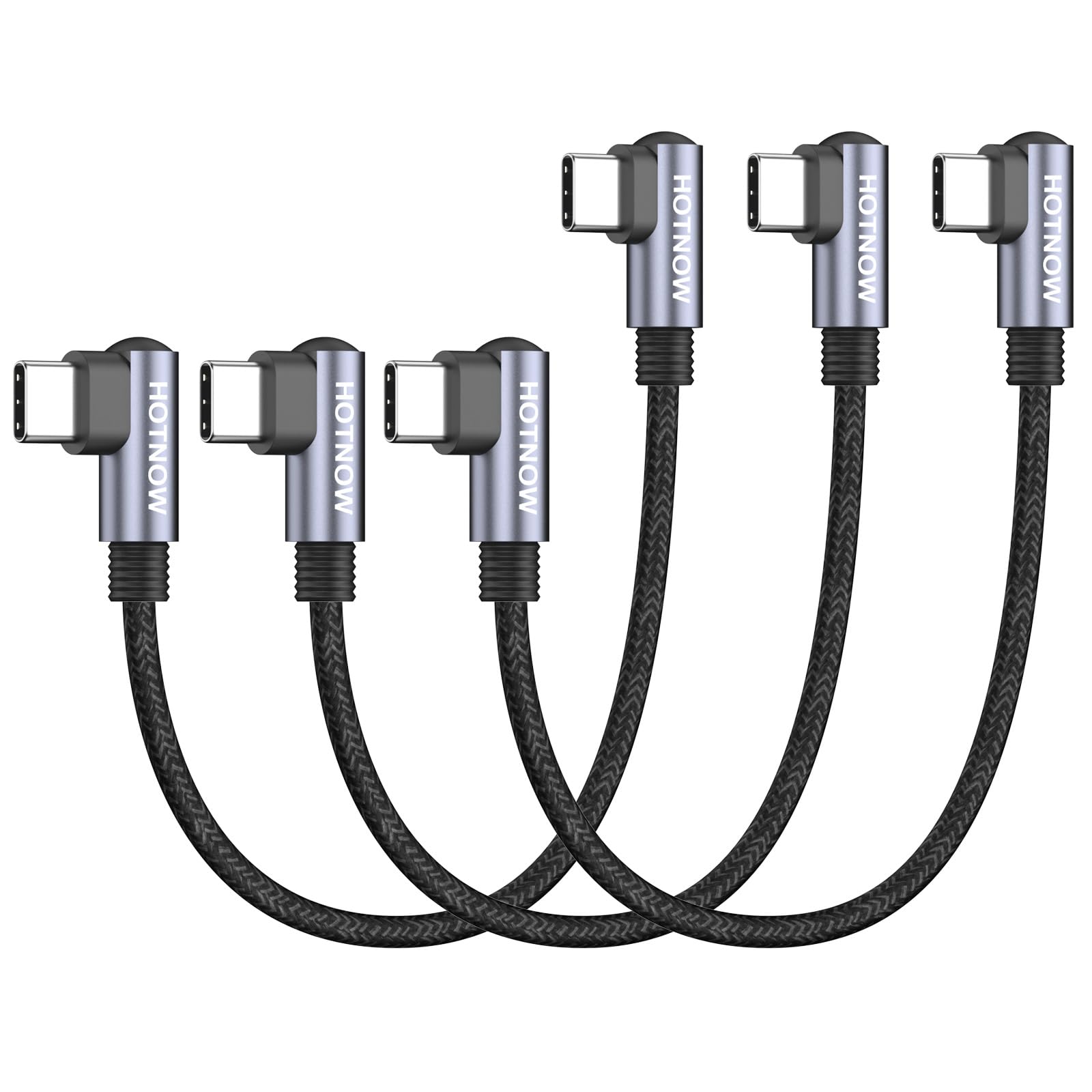 Photo 1 of HOTNOW Right Angle USB C to USB C Cable 0.5FT 3Pack, Short 6 inch USB C Charger Cable 65W Fast Charging Cords for iPhone 15/16,Power Bank and USB Type C Devices