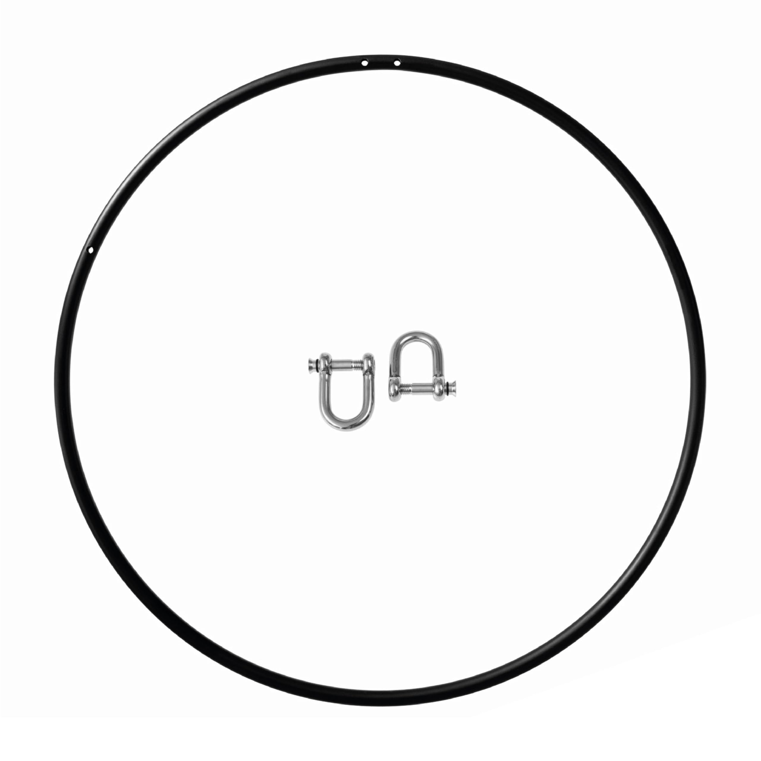 Play Juggling - Cerceau aérien pour Les disciplines aériennes et l'acrobatie - Diamètre 85 à 110 cm - Fixations : Plaque, Crochet, Sangle, Poutre et Plafond - pour l'acrobatie, la Lyre, Le Yoga