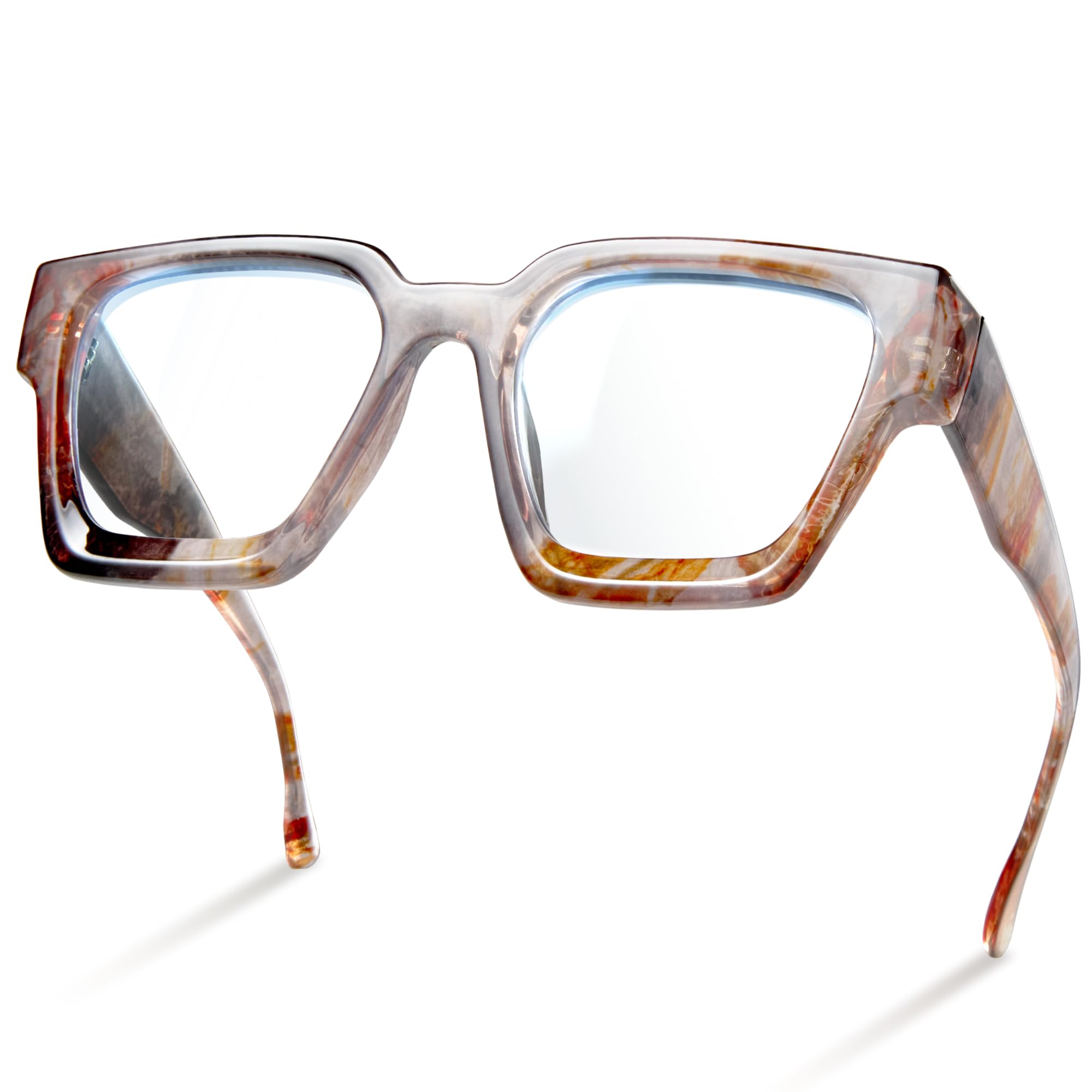 livho oversized 99% blue light glasses for woman - rectangle fashion glasses for computer, chic preppy frame - anti eyestrain