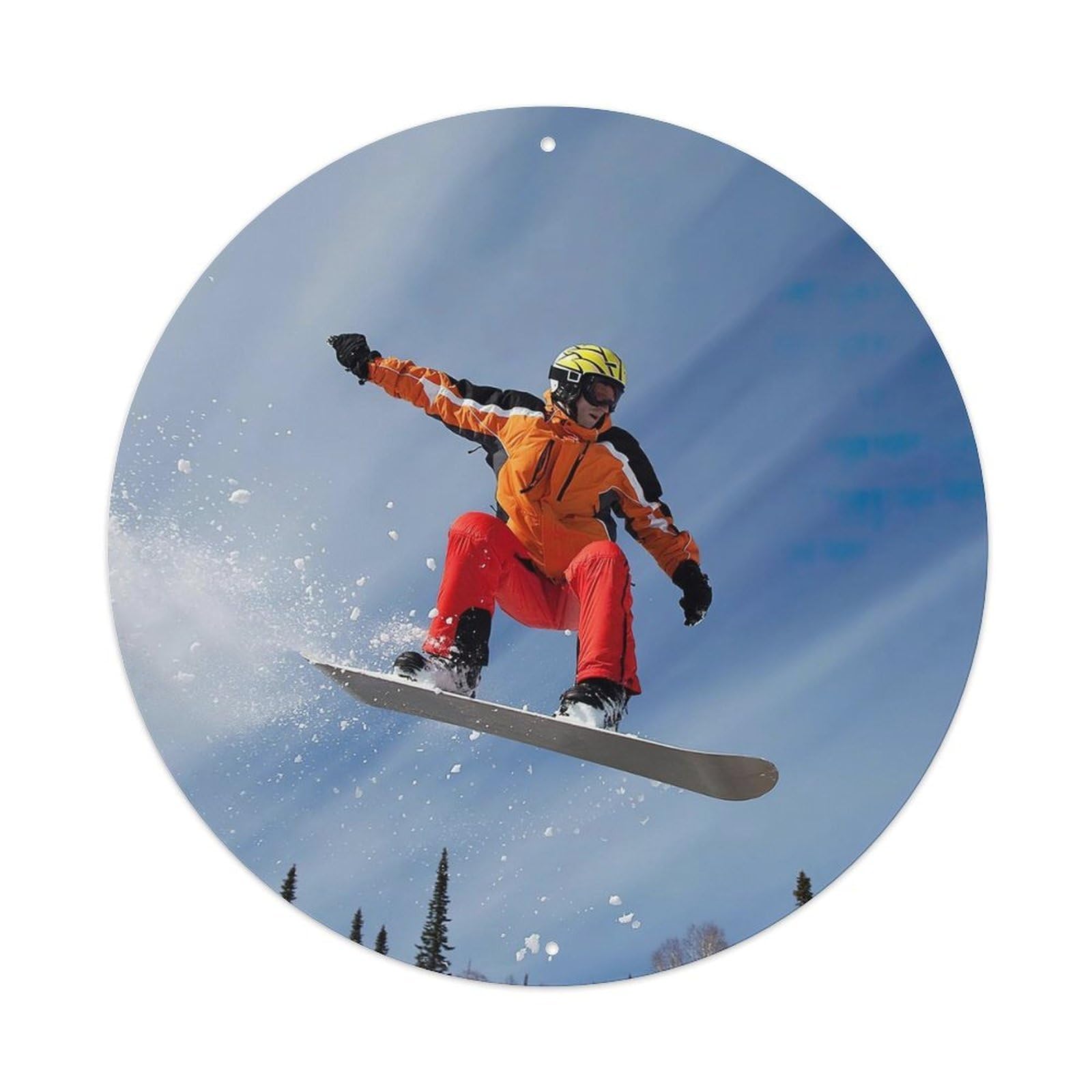 Extreme Snowboarder Powder Jump Winter Sports Metal Tin Sign
