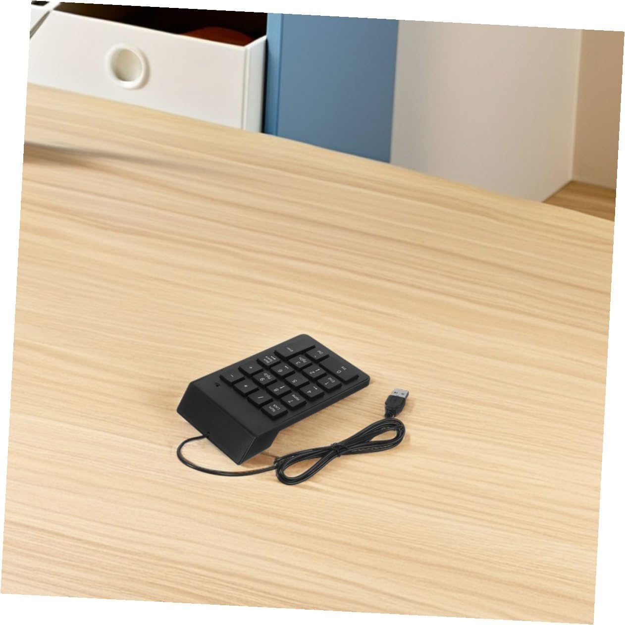 FUOYLOO 2pcs USB Numeric Keypad 18-Key Wired Number Keyboard External Portable Number Pad for Laptop Computer Accounting Office Use