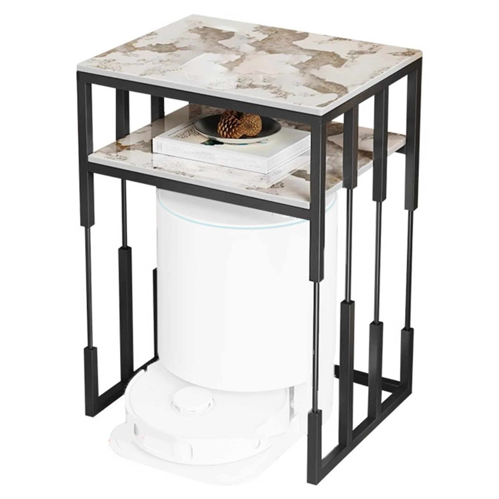 Table de chevet pour robot aspirateur : gagnez de la place et cachez votre station de charge