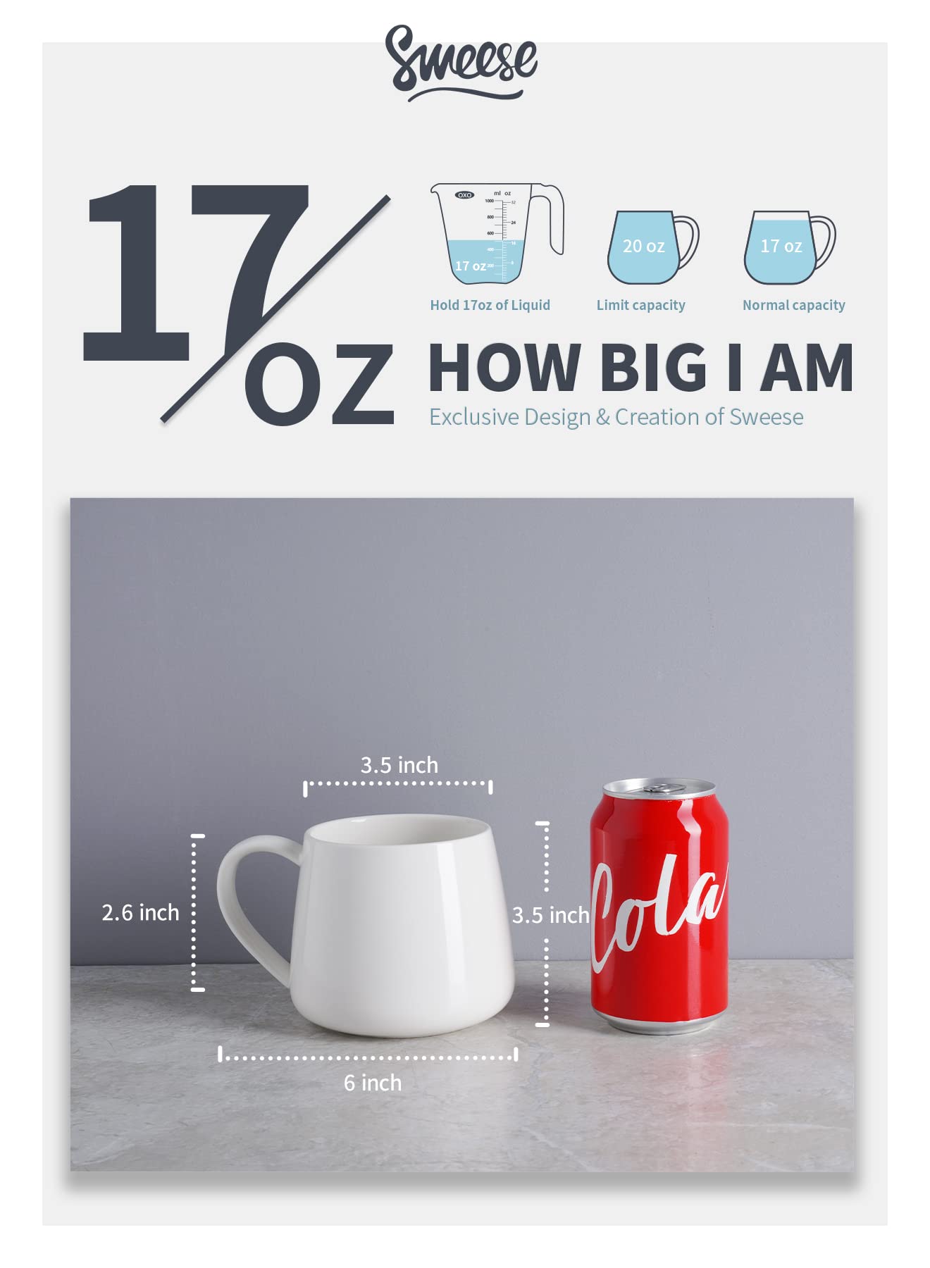 Royal Norfolk Blue/Brown Stoneware Coffee Mugs Dinnerware Cups - Set of 4 (Blue & Brown)