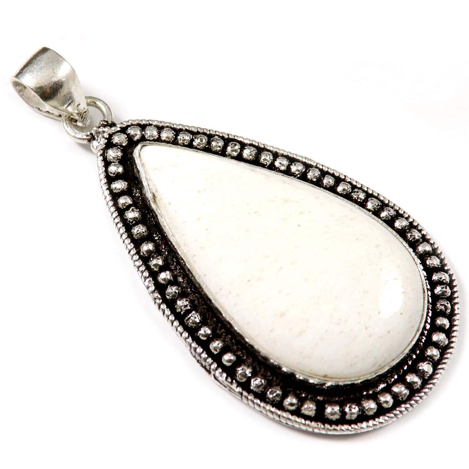 Goyal Craft Scolecite Natural Gemstone Silver Plated Men and Women Pendant Jewellery GPCV-92-picture-11
