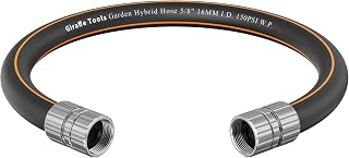 Giraffe Tools Leader Hose 5ft x 5/8", Customizable Rubber Hose, Female to Female Hose, Short Garden Hose Heavy Duty, No Kink, Flexible, Leakproof Water Hose, 600 Burst PSI