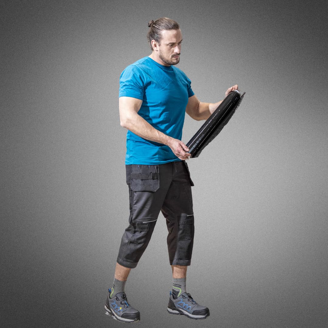 Högert Technik - WURNITZ Hose 3/4 schützendes Gummiband|Twill-Gewebe | Shorts mit Taschen | Herren Kurz Arbeitshose | Arbeitsshorts Arbeitshosen Männer | EN ISO 13688