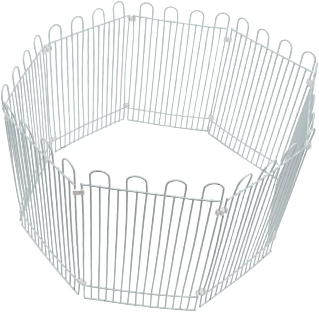 8pcs Assemble Pet Fence Durable Wire Small Animal Playpen for Hamsters Guinea Pigs and Hedgehogs Spacious Indoor Outdoor Activity Space