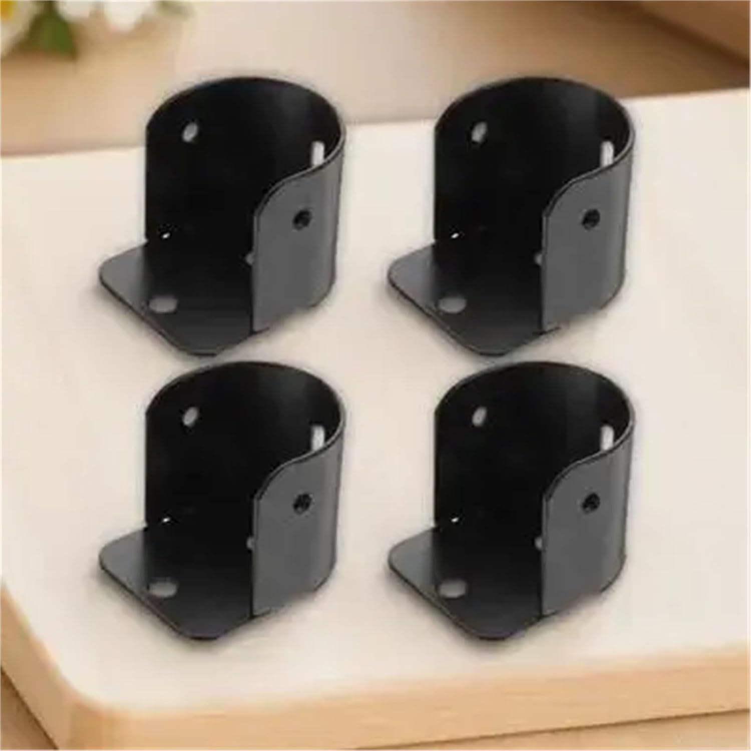 Closet Rod Bracket 8/10pcs Iron Closet Rod Socket Wardrobe Flange Bracket Bathroom Laundry Room U Shape Shelf Support Pipe(5pairs)