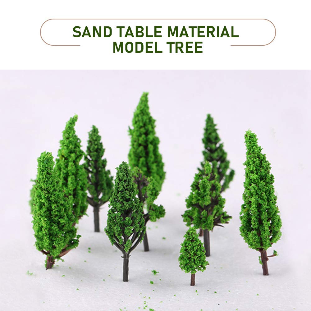 50 Arbres Miniatures Drhomeam 4cm - Pour Modélisme Ferroviaire Ou Décoration - Vert