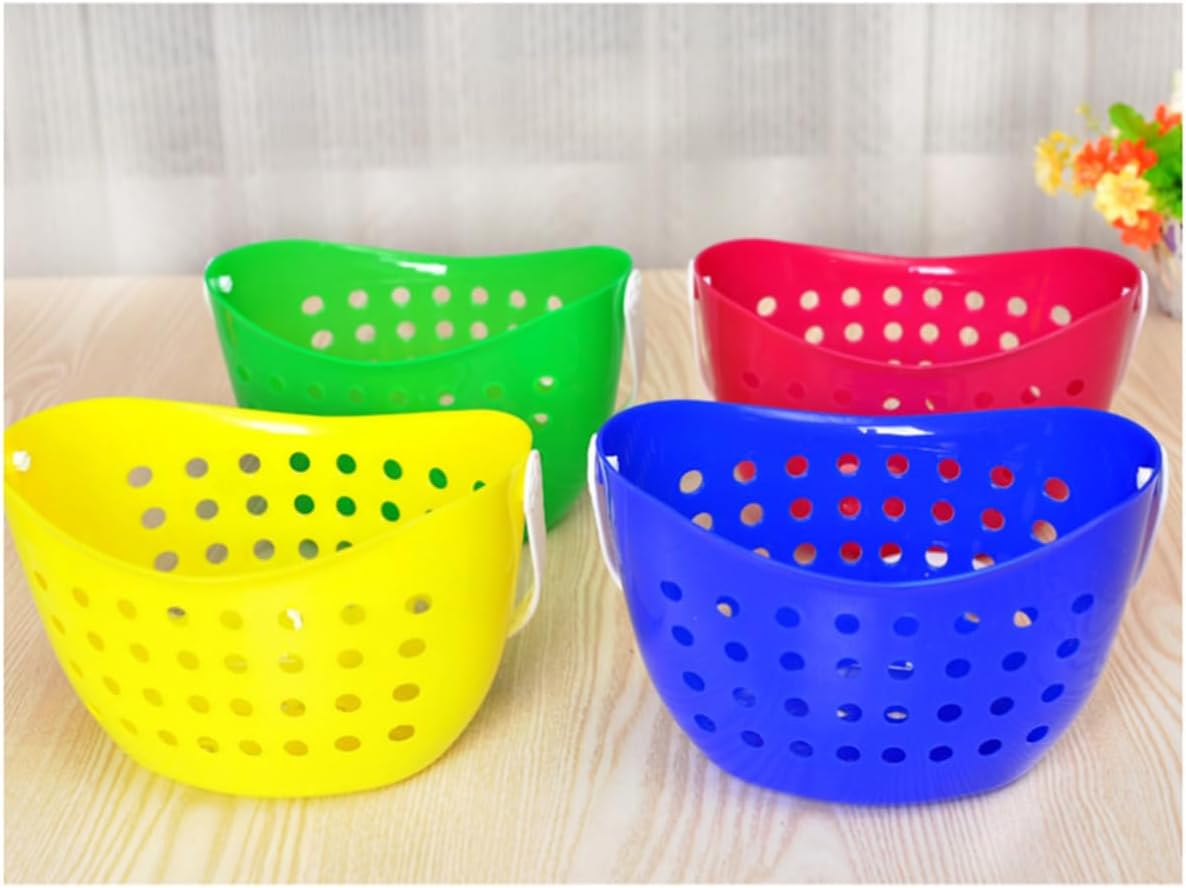 Hemobllo Three Tier Bathroom Hanging Basket Rack with Rotatable Hook PP