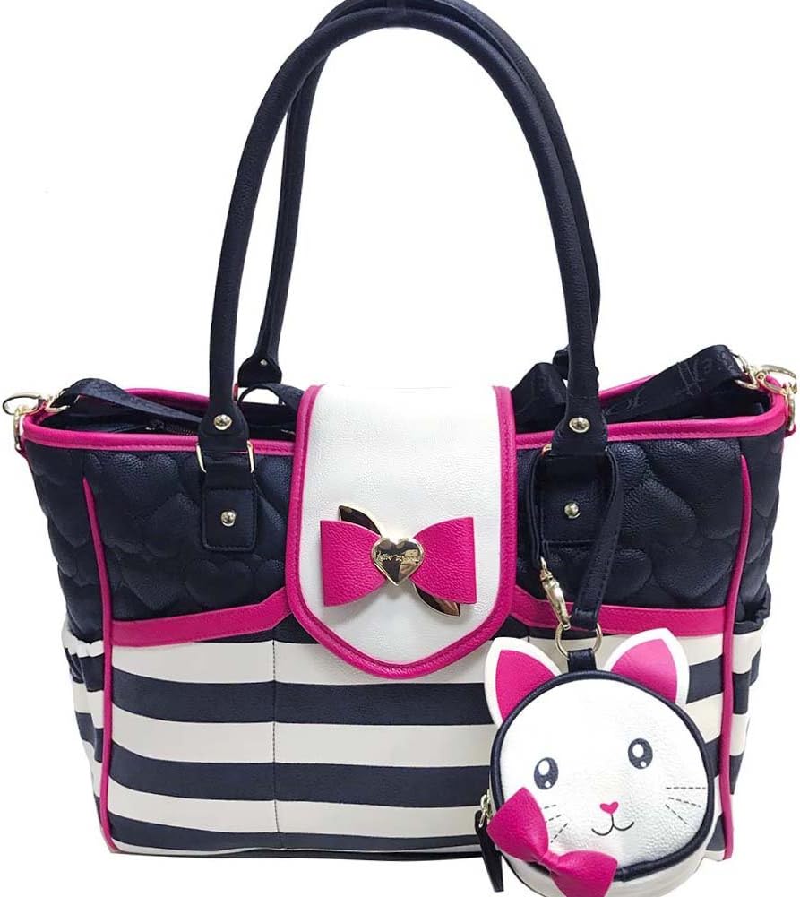 Betsey Johnson Flap Over Stripes Diaper Bag