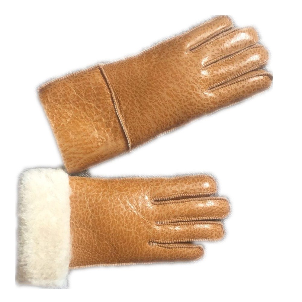 Ladies Luxury Long Cuff Merino Sheepskin Glove wool cuff