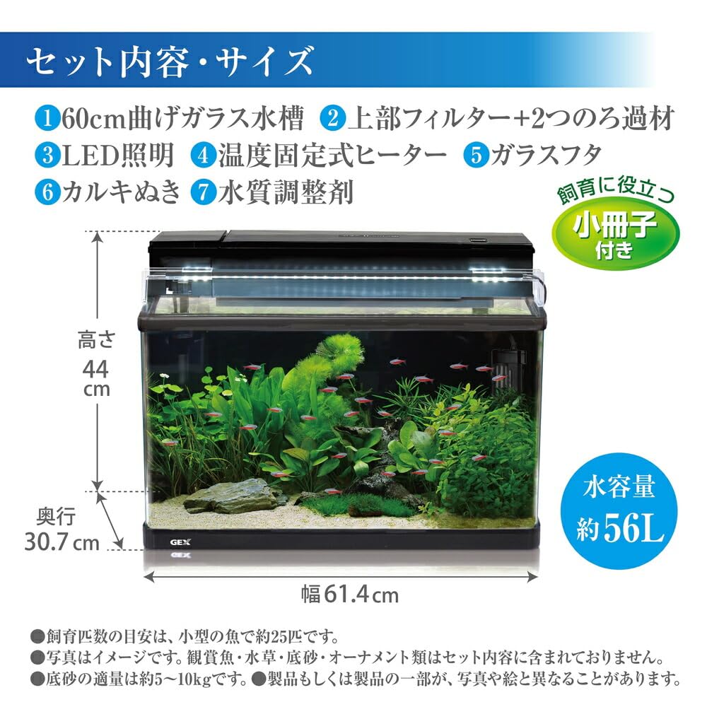 Amazon | ジェックス GEX AQUARIUM ラピレスRV60DT LEDセット デュアル