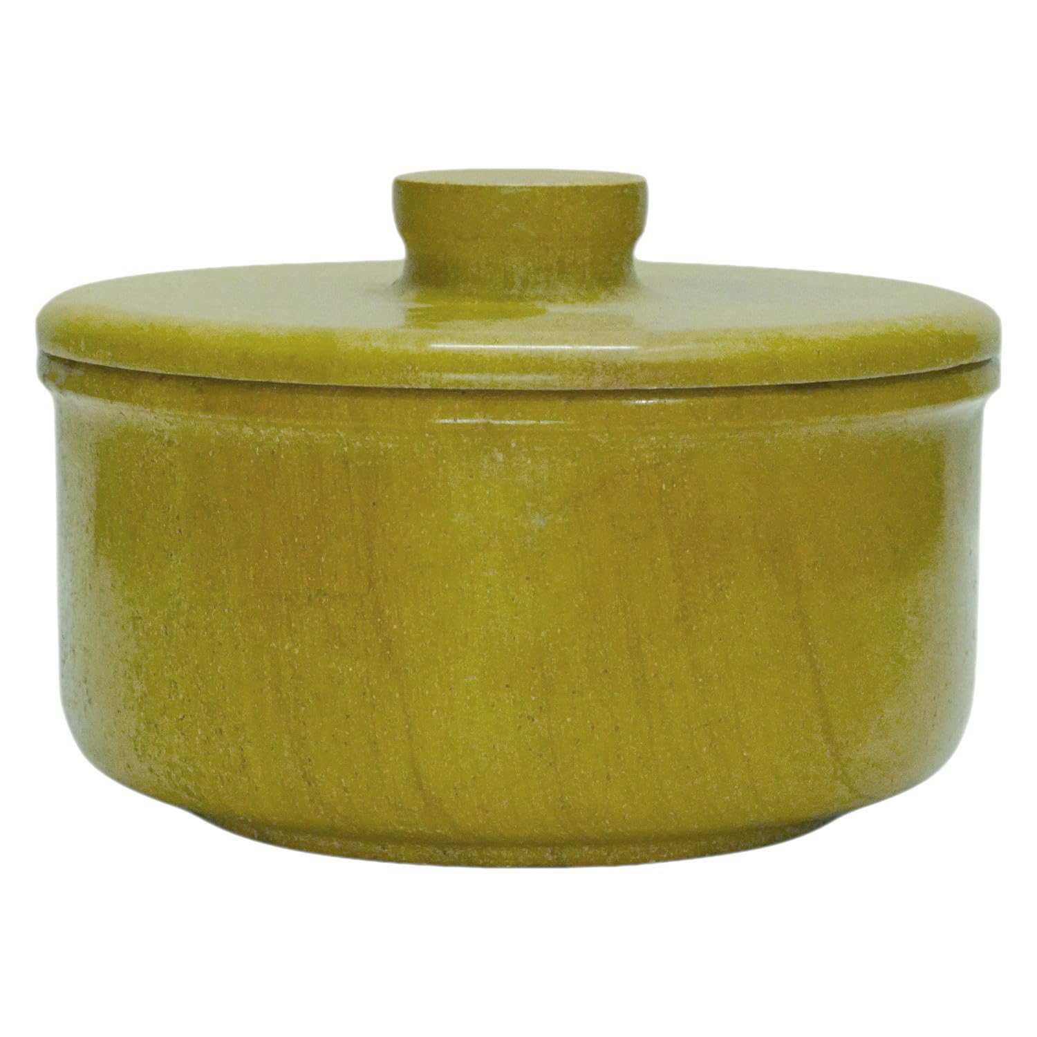 Chinkara Jaisalmer Yellow Stone Bowl with Lid, 500Ml(5Inch * 5Inch * 3.5Inch)