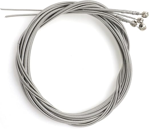CashBeat Stainless Steel 4 String Bass Guitar Strings, Electric Bass 4 Strings Replacement Set with Small Ball Ends, Compatible with Acoustic Bass, 4 String Bass Instrument Accessories