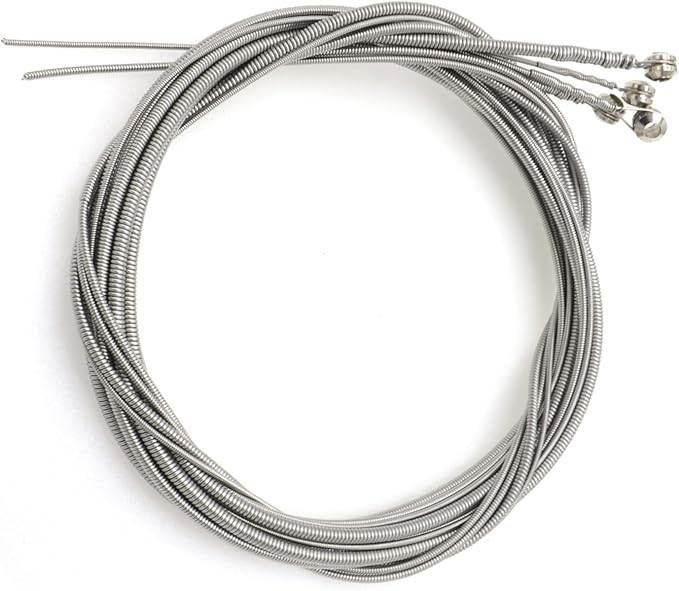 CashBeat Stainless Steel 4 String Bass Guitar Strings, Electric Bass 4 Strings Replacement Set with Small Ball Ends, Compatible with Acoustic Bass, 4 String Bass Instrument Accessories