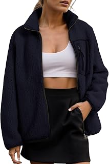 Boboar Women's Autumn And Winter Jacket Warm Long Sleeve Polar Fleece Jacket Zipper With Pockets Jacket Women Fashion