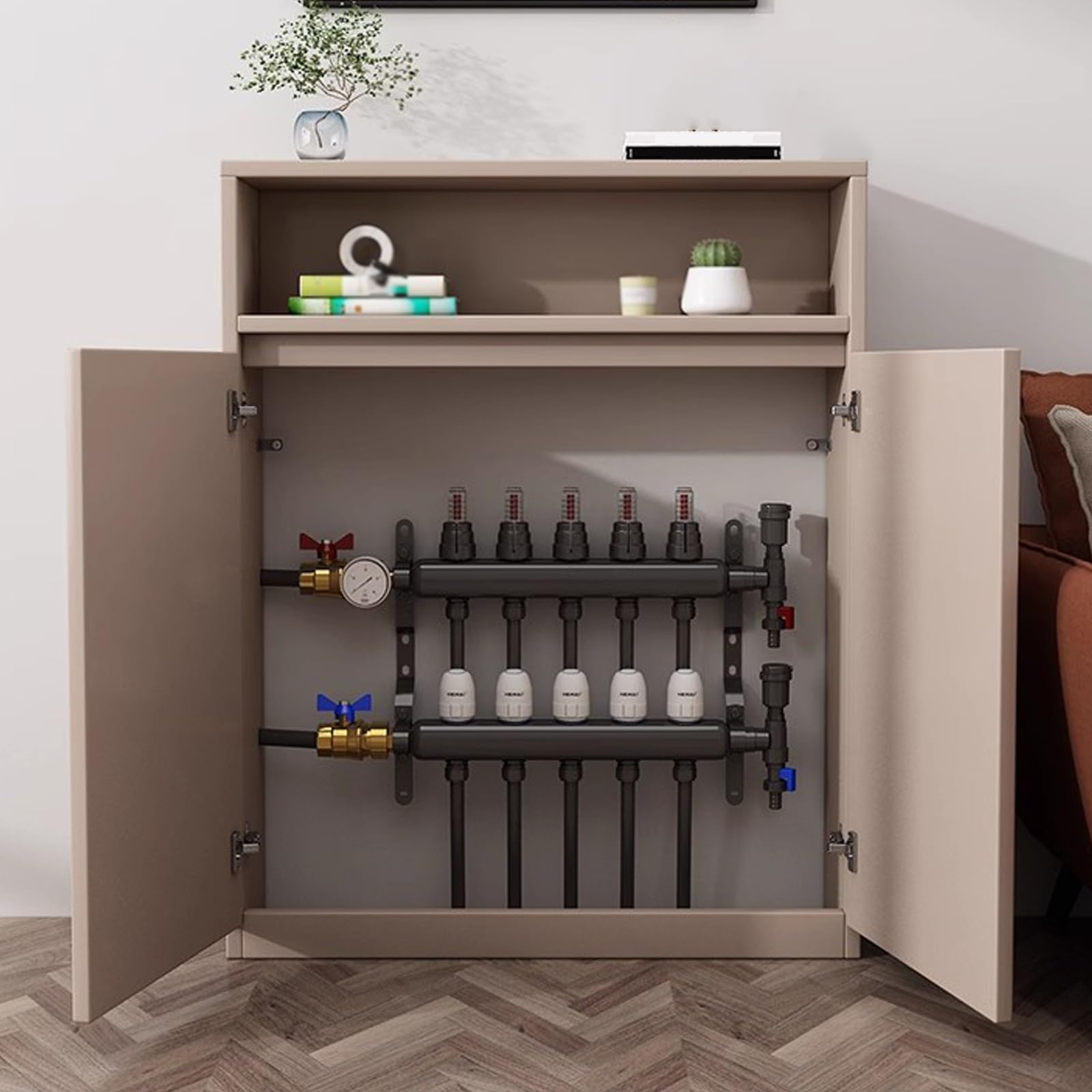 Drewniane szafki na grzejniki Sto Solut do domu i biura 24 x 39 x 8 cali 60 x 100 x 20 cm idealne do nowoczesnych wnętrz