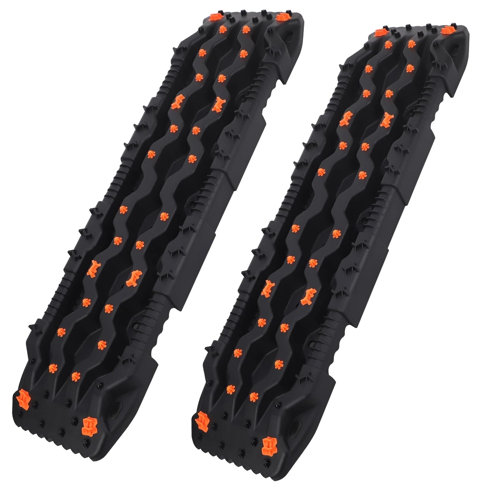 Tavola di trazione per il soccorso stradale, Pista di trazione fuoristrada for auto grandi dimensioni da 2 pezzi 10 tonnellate in PP(Oranje)
