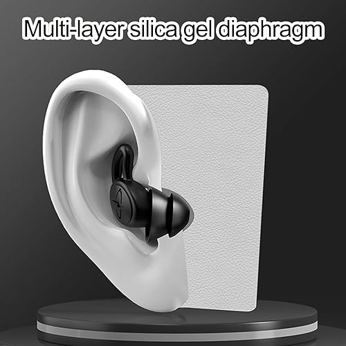 Miniatura 5 de porfeet 1 par de tapones para los oídos, tapones de silicona para dormir con cancelación de ruido, reutilizables, lavables, protección auditiva para