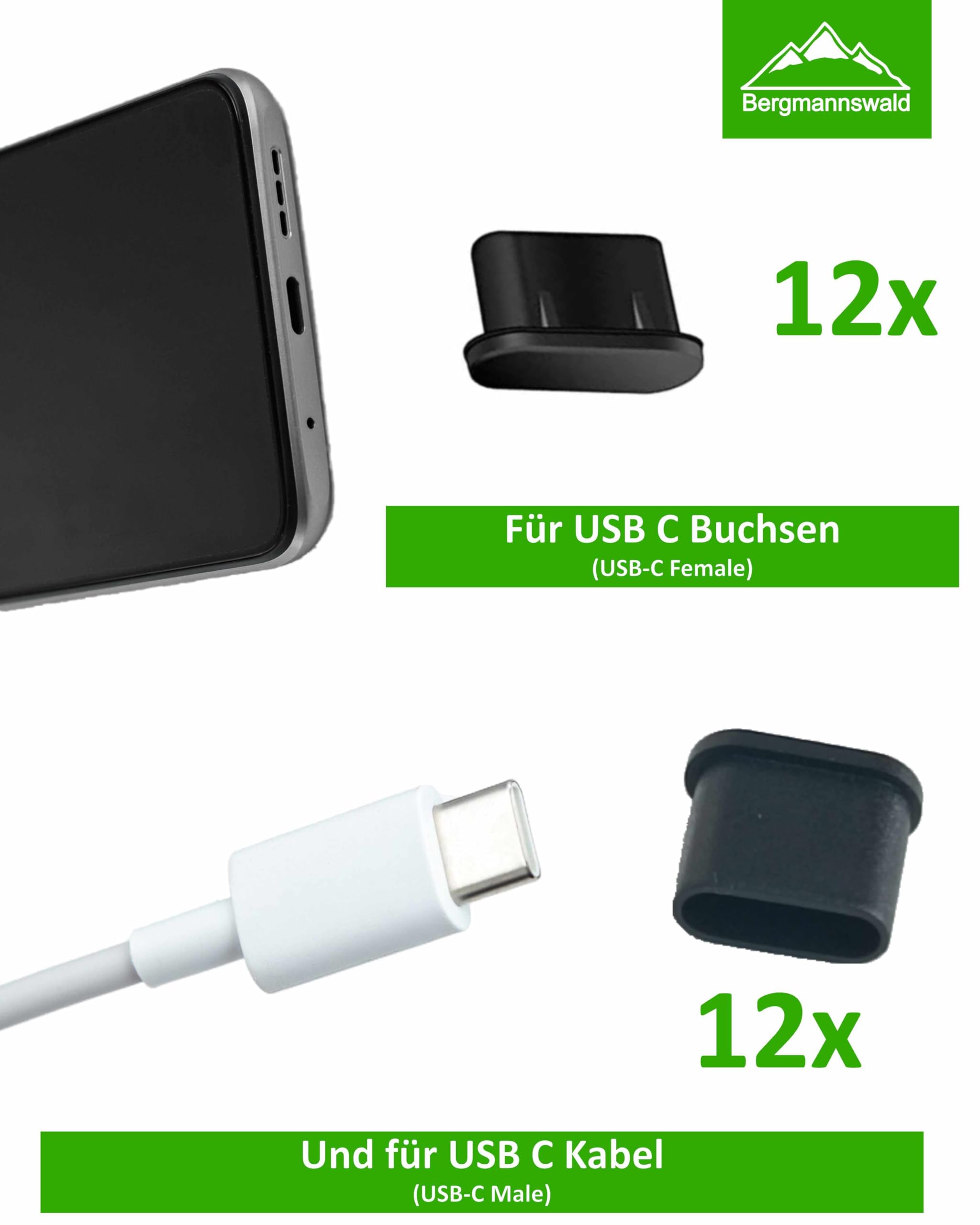 56 tapones antipolvo para USB C, USB A, HDMI, tapón antipolvo para smartphone, tableta, PC, discos duros, portátiles y cables, tipo C, tapones antipolvo