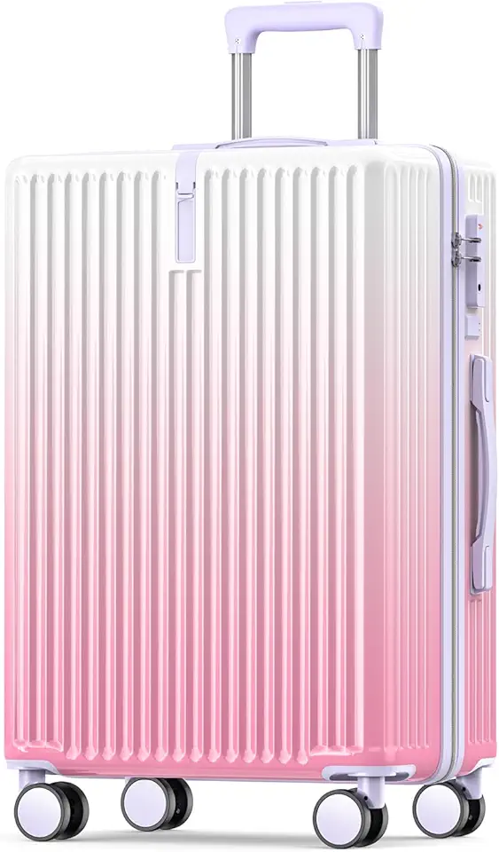 スーツケース 大容量 キャリーケース 超軽量 隠しフック機能 トラベルバッグ 耐衝撃 静音 ダブルキャスター TSAローク搭載 ファスナータイプ キャリーバッグ 人気 旅行 ビジネス 出張 入院 (サ