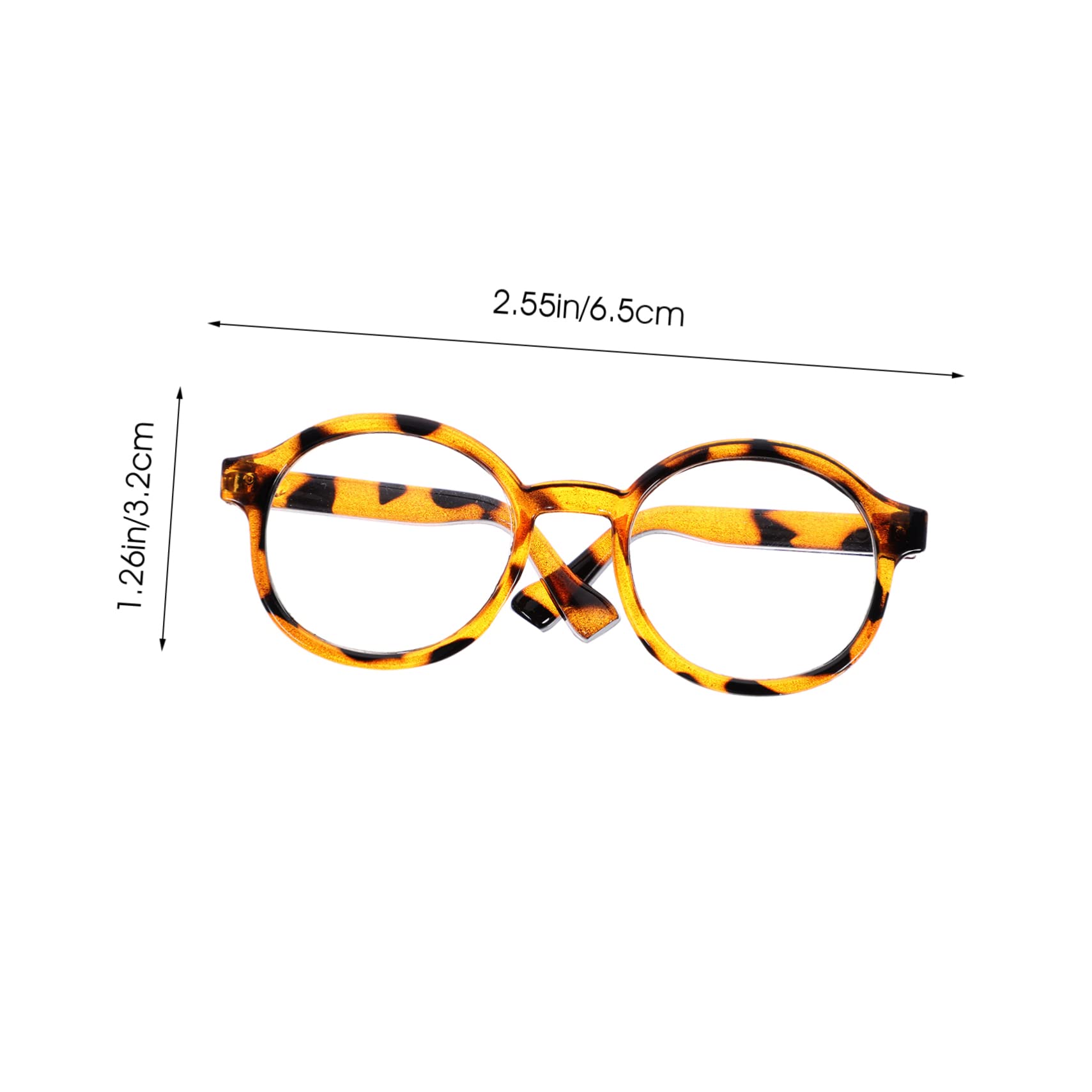 BESPORTBLE 2pcs Mini Doll Glasses Decorative Eyeglasses Props for Boys and Girls Fashionable Dress up Glasses