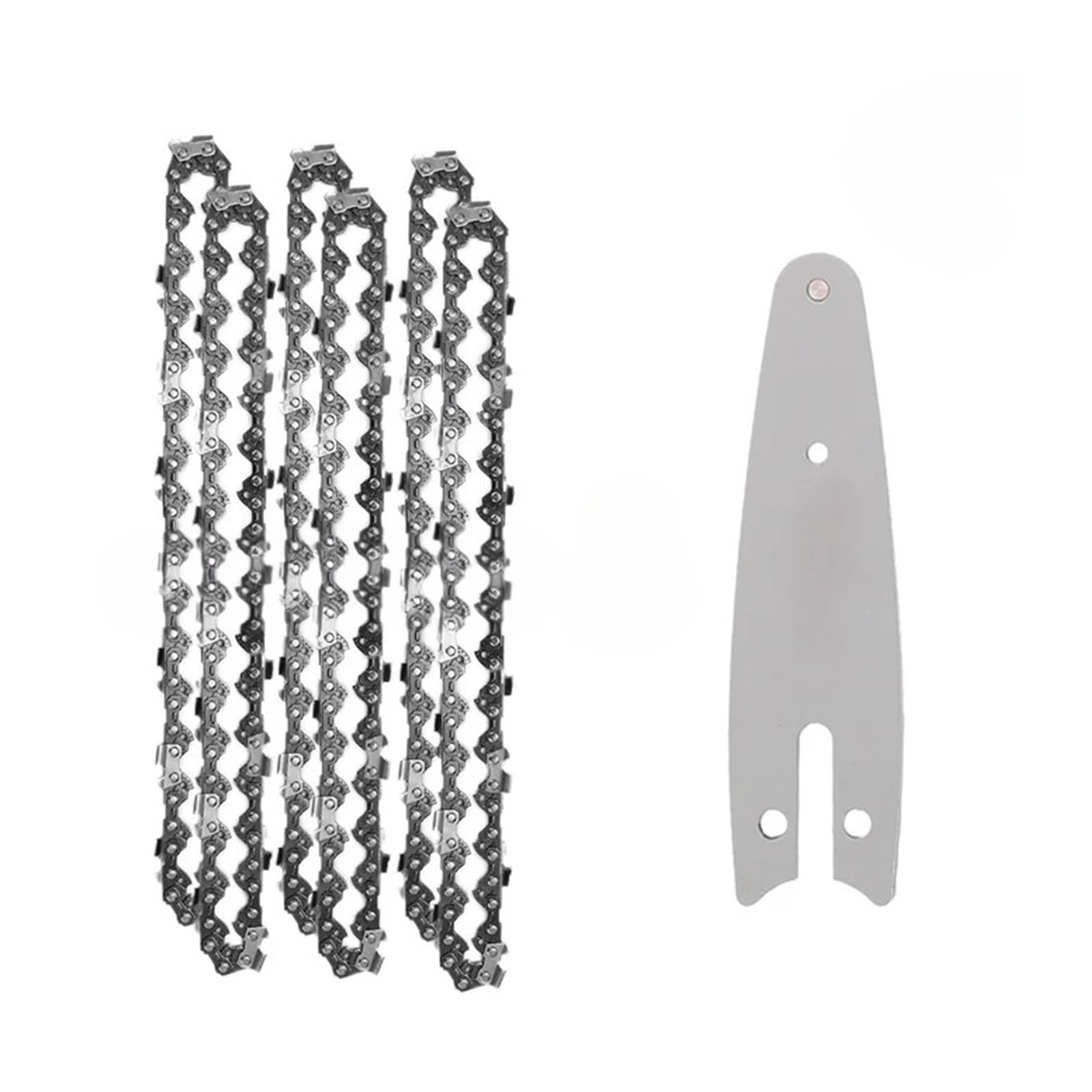 Juego de Cadena y Placa guía de 4 Pulgadas/6 Pulgadas for Mini Motosierra, Repuesto de Cadena de Sierra eléctrica inalámbrica, Cadenas for Cortar Ramas de Madera.