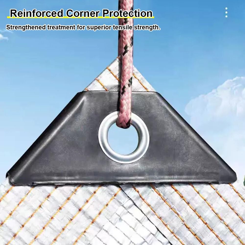 Aluminiowa tkanina zacieniająca, 95% siatka przeciwsłoneczna z przelotkami, na patio, do ogrodu, pergoli, basenów, osłony samochodu, dla zwierząt domowych, uprawy roślin, do użytku na zewnątrz