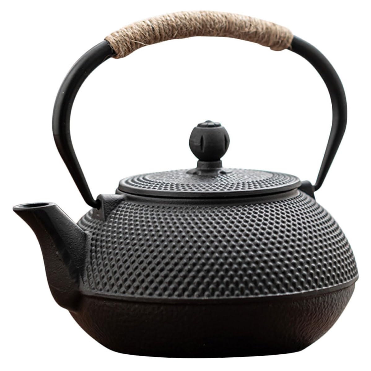 ifundom Tetera de Hierro Fundido Japonesa con Infusor Diseño Retro Resistente Aislamiento Térmico para Hogar y Oficina Tetera Pequeña Práctica y Fácil de Limpiar