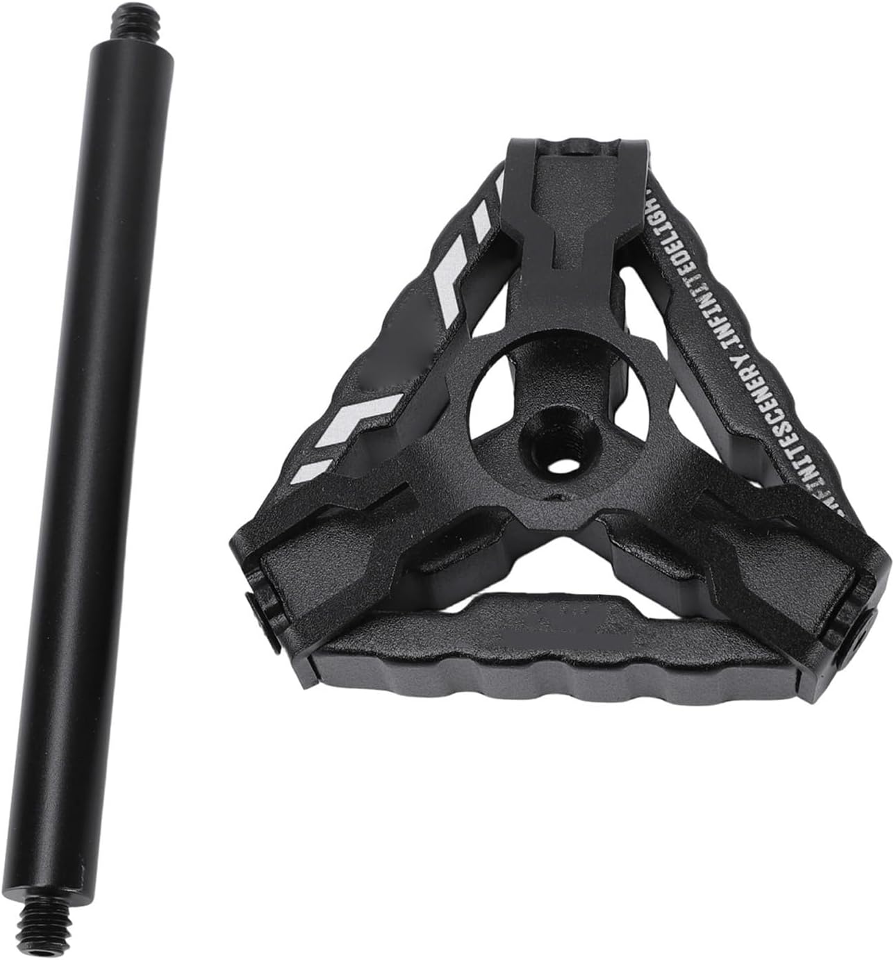 Drfeify Outdoor Camping Lamp Stand, Aluminum Alloy Light Holder with Triangular Base for Hiking Picnic Backpacking Fishing Garden BBQ